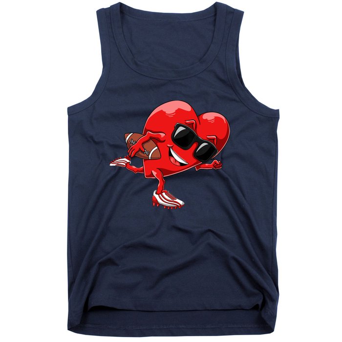 Valentines Day Heart American Football Sports Tank Top