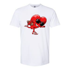 Valentines Day Heart American Football Sports Softstyle CVC T-Shirt