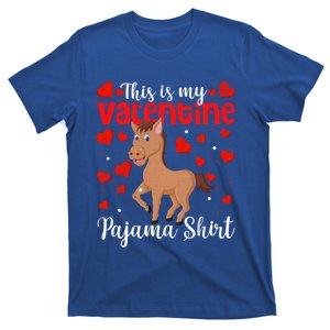 Valentines Day Horse This Is My Valentine Pajama Gift Cute Gift T-Shirt