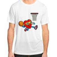 Valentines Day Heart Dunking Basketball Adult ChromaSoft Performance T-Shirt