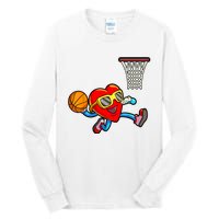 Valentines Day Heart Dunking Basketball Tall Long Sleeve T-Shirt