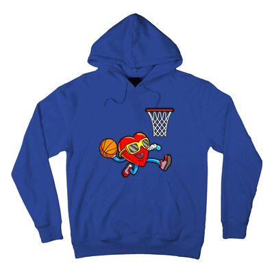 Valentines Day Heart Dunking Basketball Hoodie