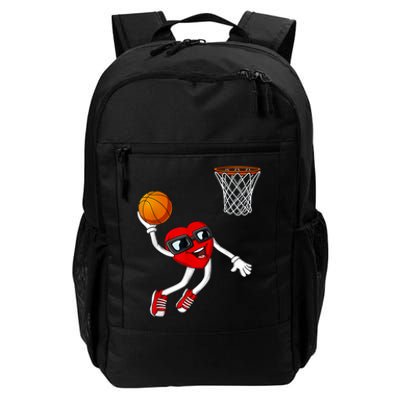 Valentines Day Heart Dunking Basketball Boys Girls Kids Daily Commute Backpack