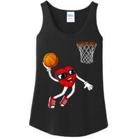 Valentines Day Heart Dunking Basketball Boys Girls Kids Ladies Essential Tank