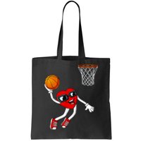 Valentines Day Heart Dunking Basketball Boys Girls Kids Tote Bag