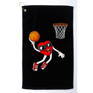 Valentines Day Heart Dunking Basketball Boys Girls Kids Platinum Collection Golf Towel