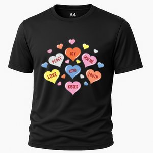 Valentines Day Heart Candy Cooling Performance Crew T-Shirt