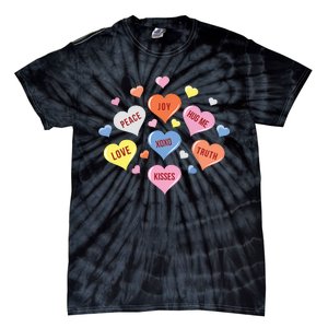 Valentines Day Heart Candy Tie-Dye T-Shirt