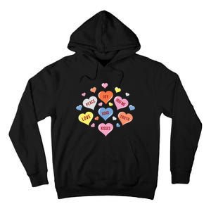 Valentines Day Heart Candy Tall Hoodie