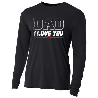 Vintage Dad I Love You Proud Son Daughter Father Matching Gift Cooling Performance Long Sleeve Crew