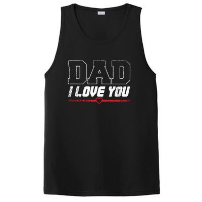 Vintage Dad I Love You Proud Son Daughter Father Matching Gift PosiCharge Competitor Tank