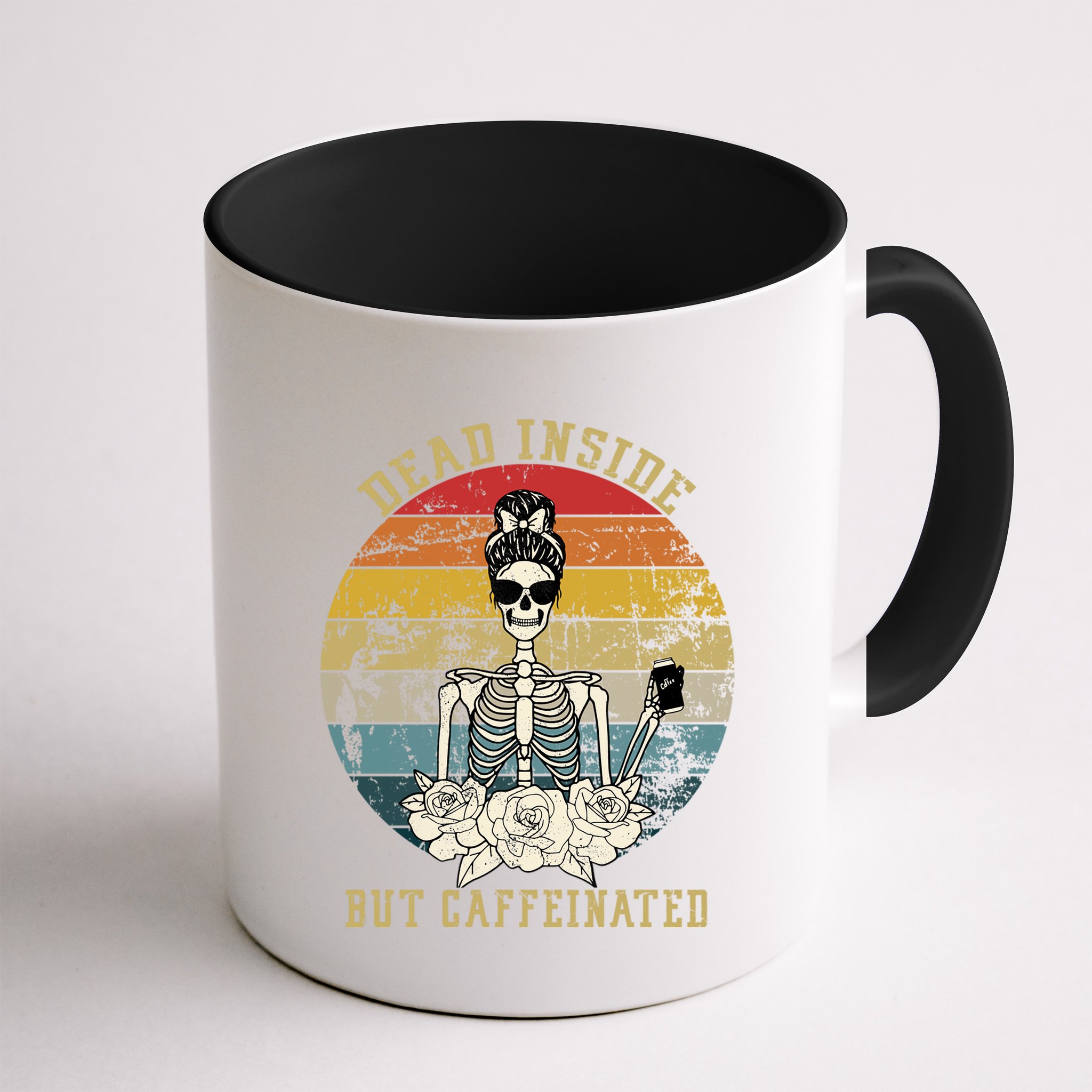 Vintage Dead Inside But Caffeinated Mug