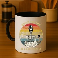 Vintage Dead Inside But Caffeinated Mug