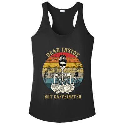 Vintage Dead Inside But Caffeinated Ladies PosiCharge Competitor Racerback Tank
