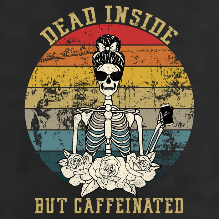 Vintage Dead Inside But Caffeinated Tumbler