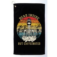 Vintage Dead Inside But Caffeinated Golf Towel