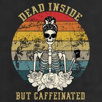 Vintage Dead Inside But Caffeinated Golf Towel