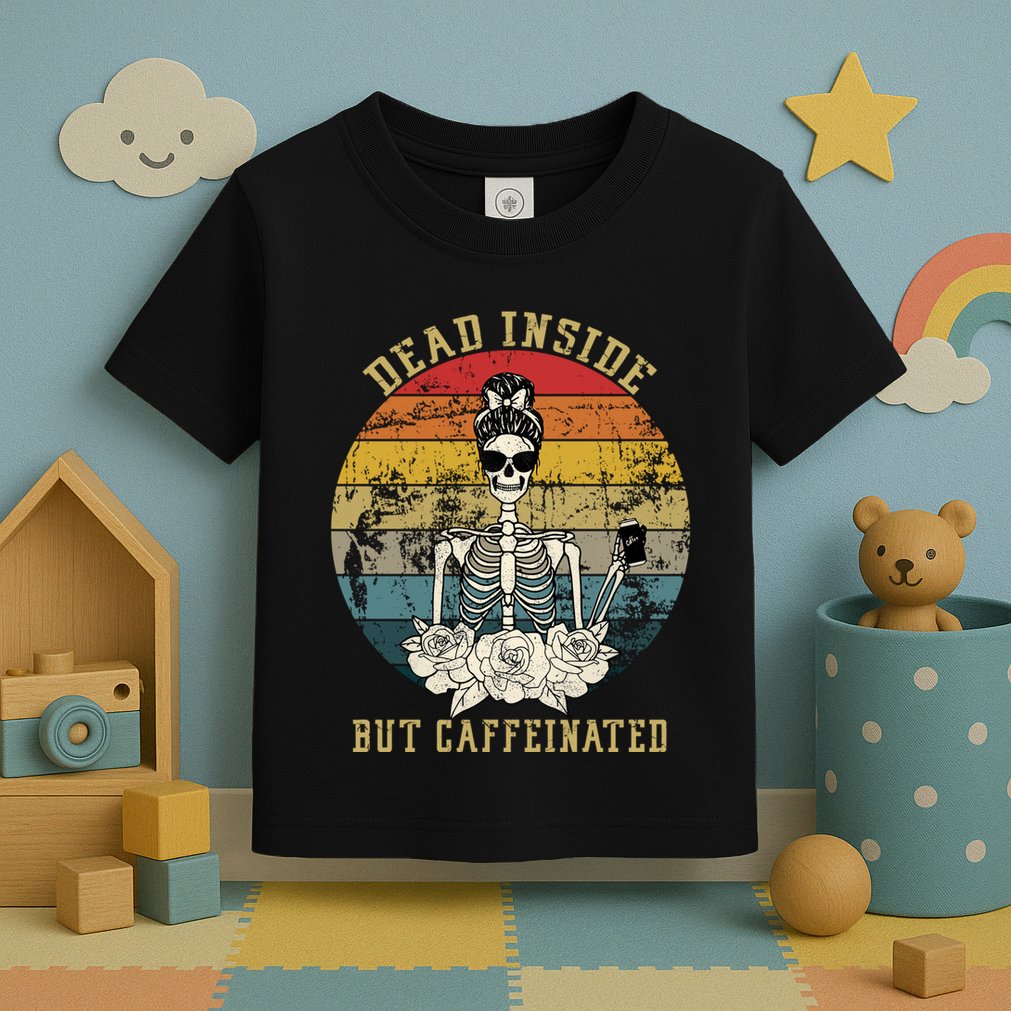 Vintage Dead Inside But Caffeinated Toddler T-Shirt