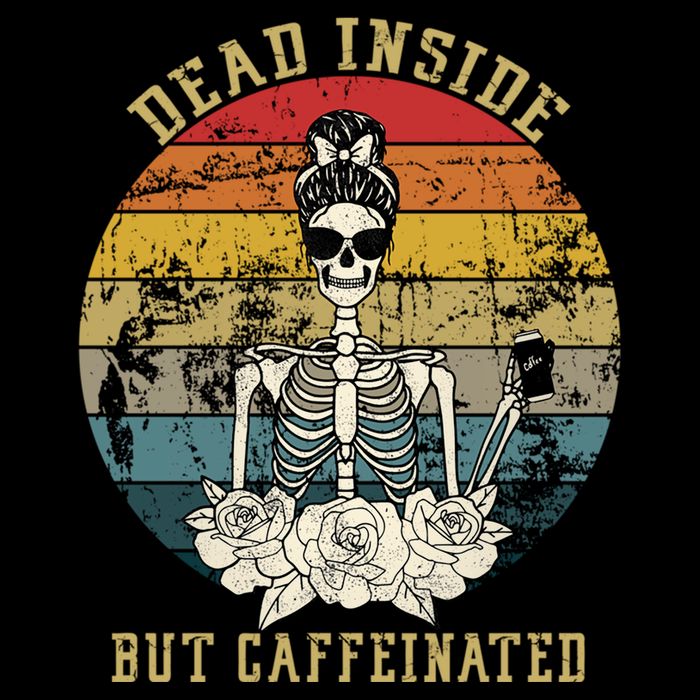 Vintage Dead Inside But Caffeinated Toddler T-Shirt