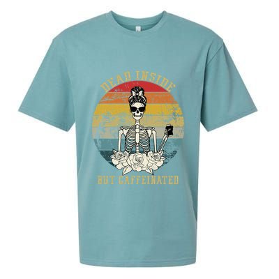 Vintage Dead Inside But Caffeinated Sueded Cloud Jersey T-Shirt