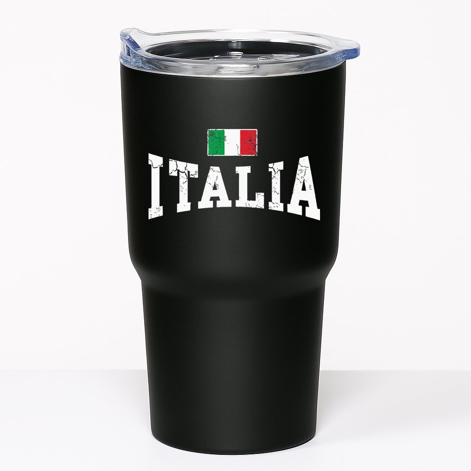 Vintage Distressed Italia Flag Italy Italian Family Group Tumbler