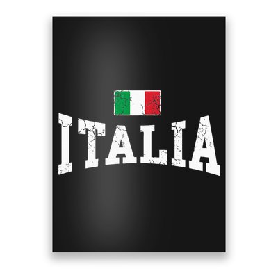 Vintage Distressed Italia Flag Italy Italian Family Group Poster