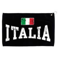 Vintage Distressed Italia Flag Italy Italian Family Group Grommeted Golf Towel