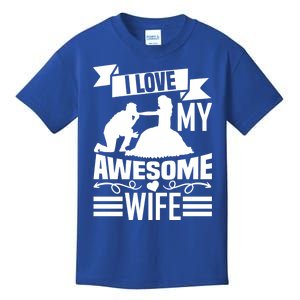 Valentine's Day I Love My Awesome Wife Gift Kids T-Shirt