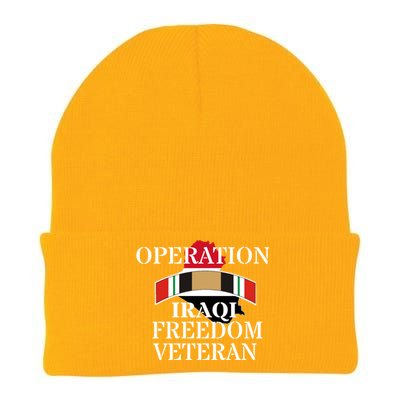 Veterans Day Iraq War Service Ribbon Iraq War Veteran Cool Gift Knit Cap Winter Beanie