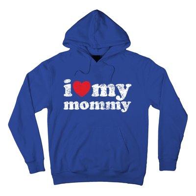 Vintage Distressed I Love My Mommy Cute Gift Hoodie