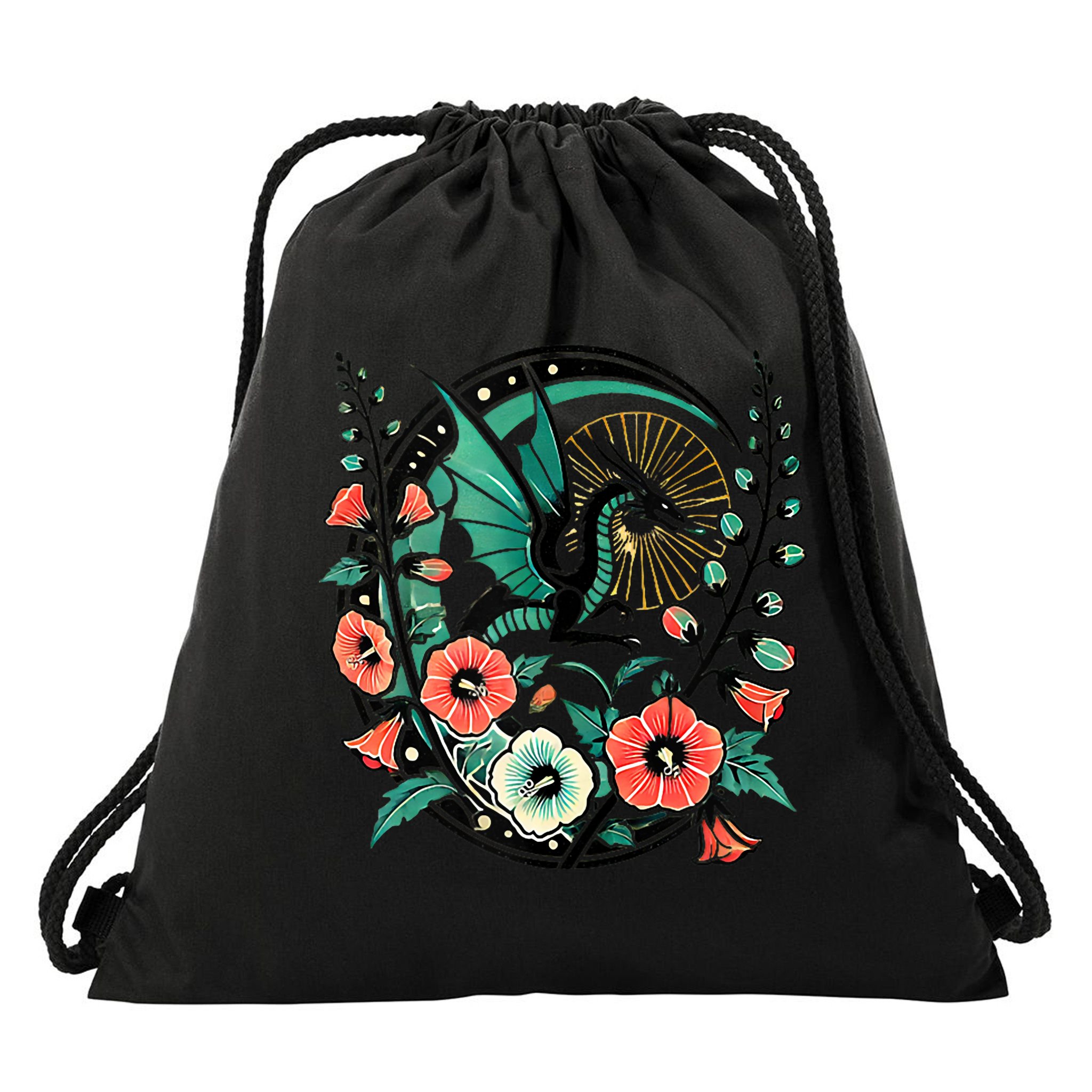 Vintage Dragon Illustration Dragon Lovers Drawstring Bag