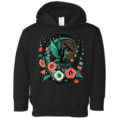 Vintage Dragon Illustration Dragon Lovers Toddler Hoodie