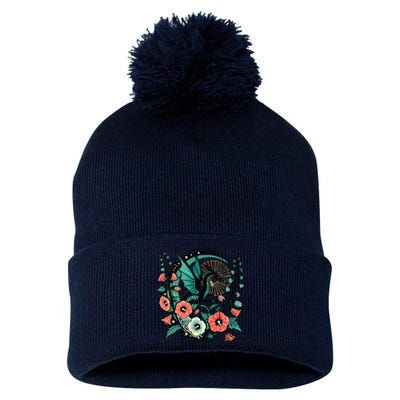 Vintage Dragon Illustration Dragon Lovers Pom Pom 12in Knit Beanie