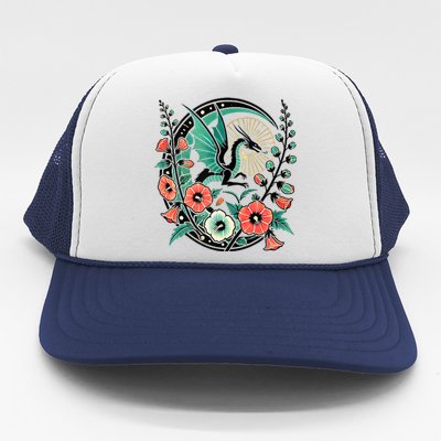 Vintage Dragon Illustration Dragon Lovers Trucker Hat