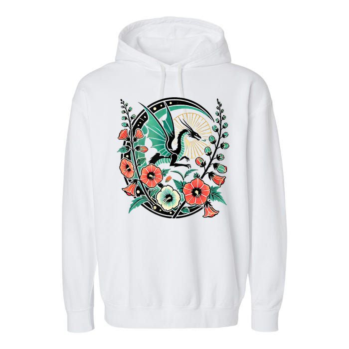 Vintage Dragon Illustration Dragon Lovers Garment-Dyed Fleece Hoodie