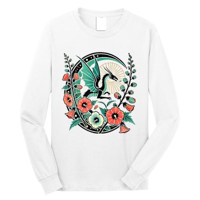 Vintage Dragon Illustration Dragon Lovers Long Sleeve Shirt