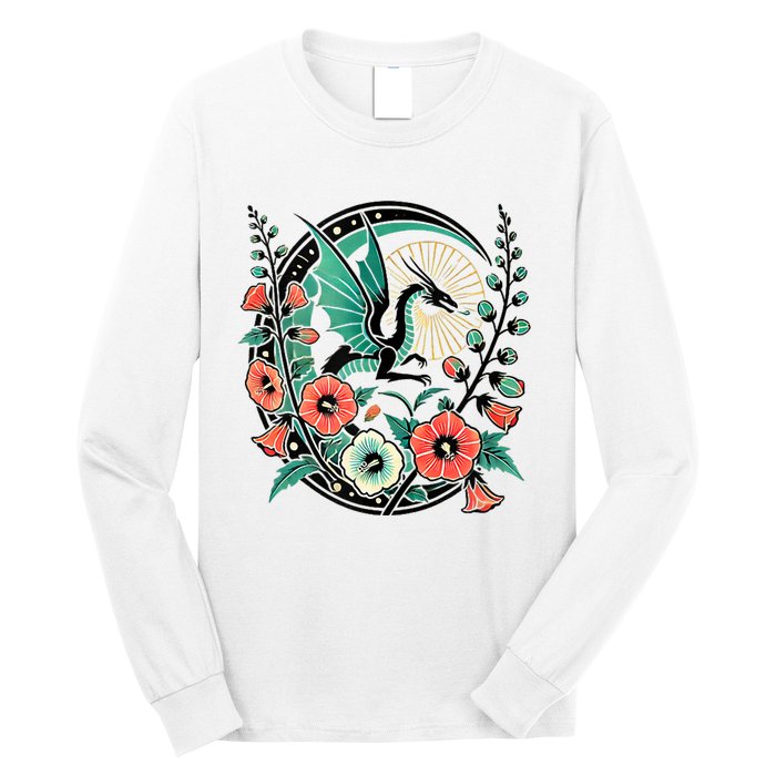 Vintage Dragon Illustration Dragon Lovers Long Sleeve Shirt