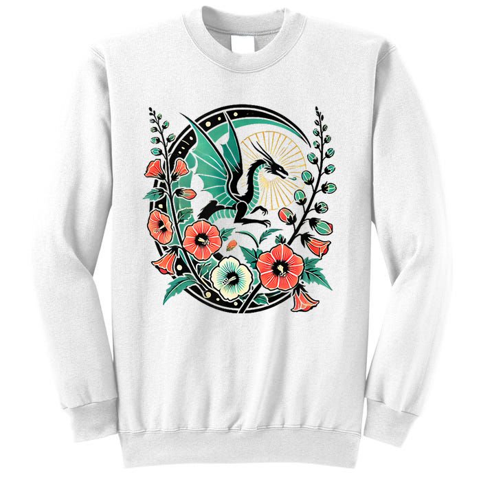 Vintage Dragon Illustration Dragon Lovers Sweatshirt