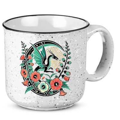 Vintage Dragon Illustration Dragon Lovers 15oz Campfire Ceramic Mug