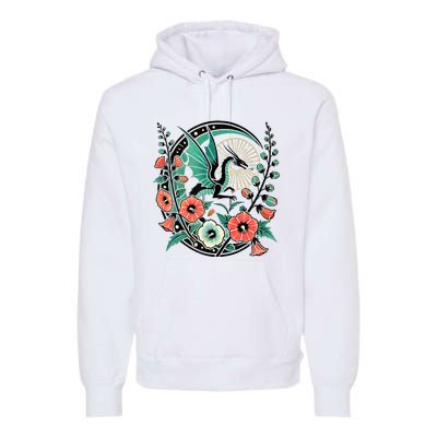 Vintage Dragon Illustration Dragon Lovers Premium Hoodie