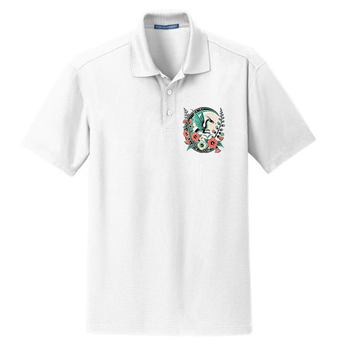 Vintage Dragon Illustration Dragon Lovers Dry Zone Grid Polo