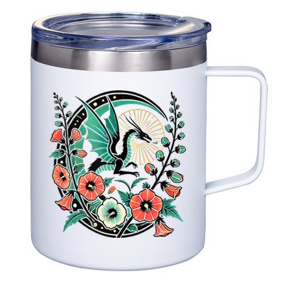 Vintage Dragon Illustration Dragon Lovers 12oz Stainless Steel Coffee Mug