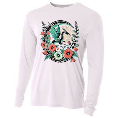 Vintage Dragon Illustration Dragon Lovers Cooling Performance Long Sleeve Crew