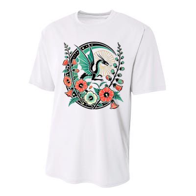 Vintage Dragon Illustration Dragon Lovers Performance Sprint T-Shirt