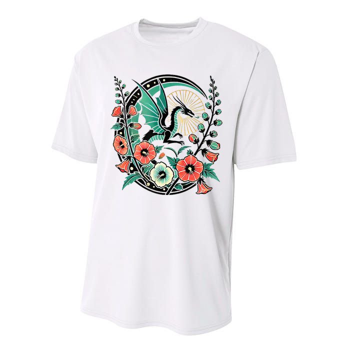 Vintage Dragon Illustration Dragon Lovers Performance Sprint T-Shirt