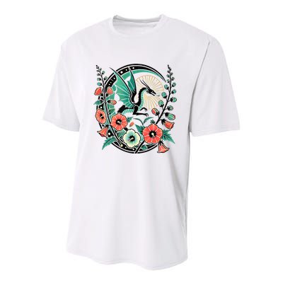 Vintage Dragon Illustration Dragon Lovers Youth Performance Sprint T-Shirt