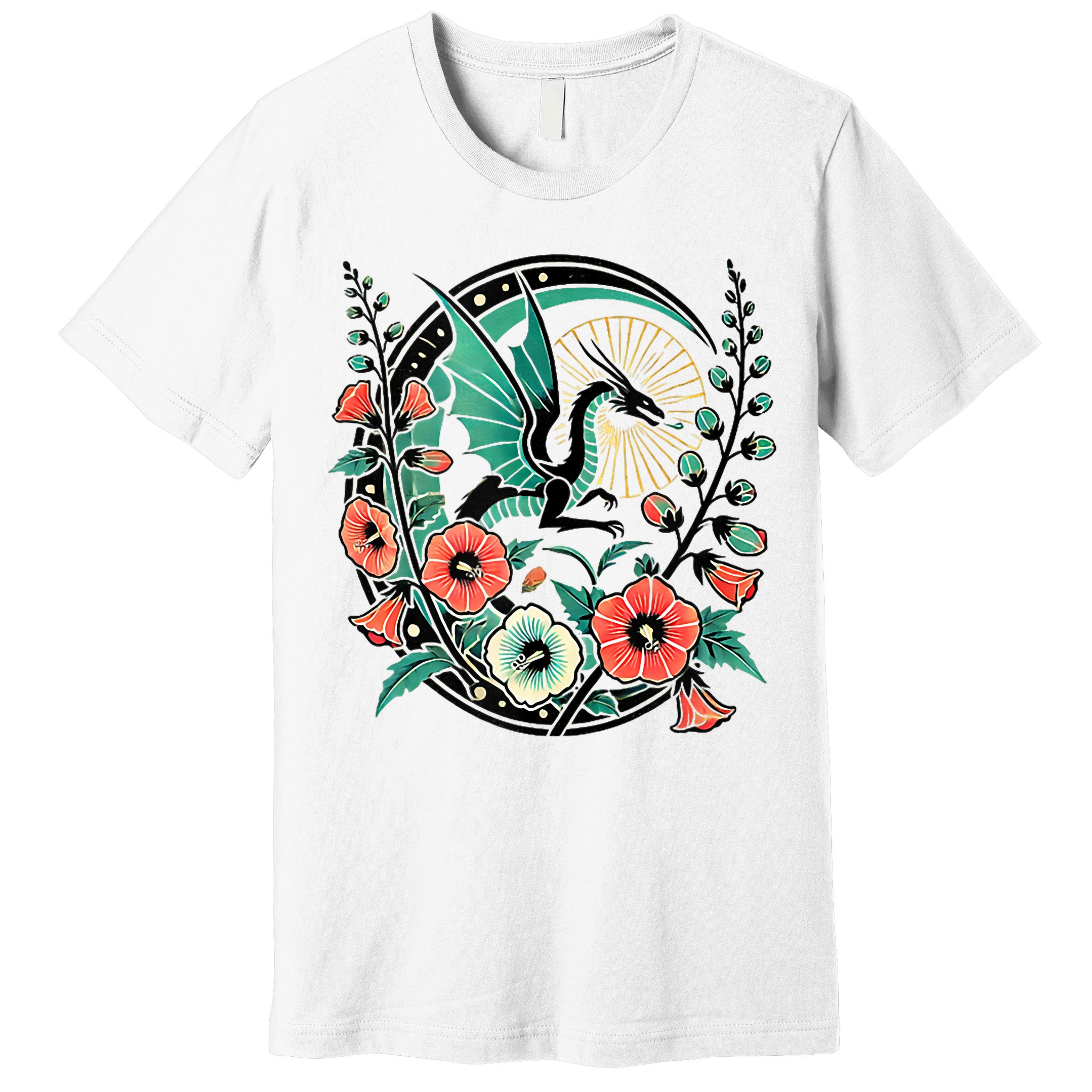 Vintage Dragon Illustration Dragon Lovers Premium T-Shirt