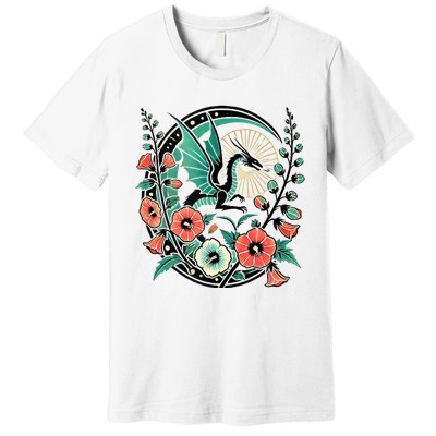 Vintage Dragon Illustration Dragon Lovers Premium T-Shirt