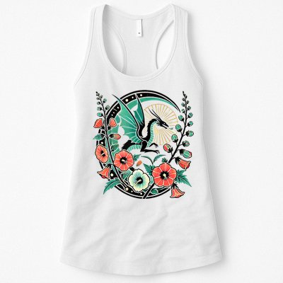 Vintage Dragon Illustration Dragon Lovers Womens Tank Top