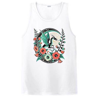 Vintage Dragon Illustration Dragon Lovers PosiCharge Competitor Tank